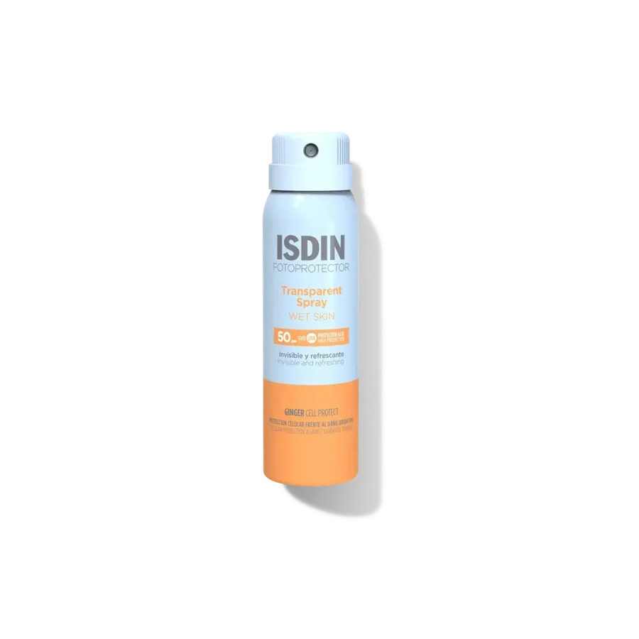 ISDIN SPF-50 SPRAY TRANSPARENT WET SKIN,250 ML