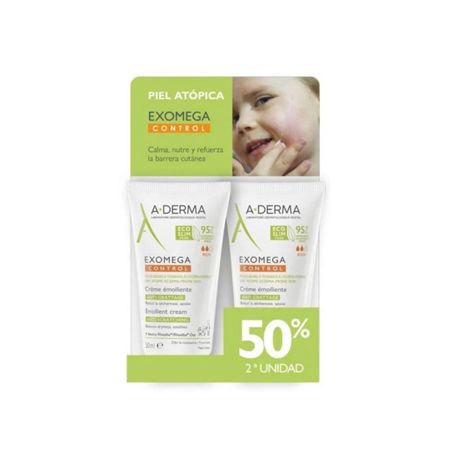 ADERMA EXOMEGA CREMA EMOLIENTE DUPLO 50+50ML 50%DTO 2ºUNIDAD