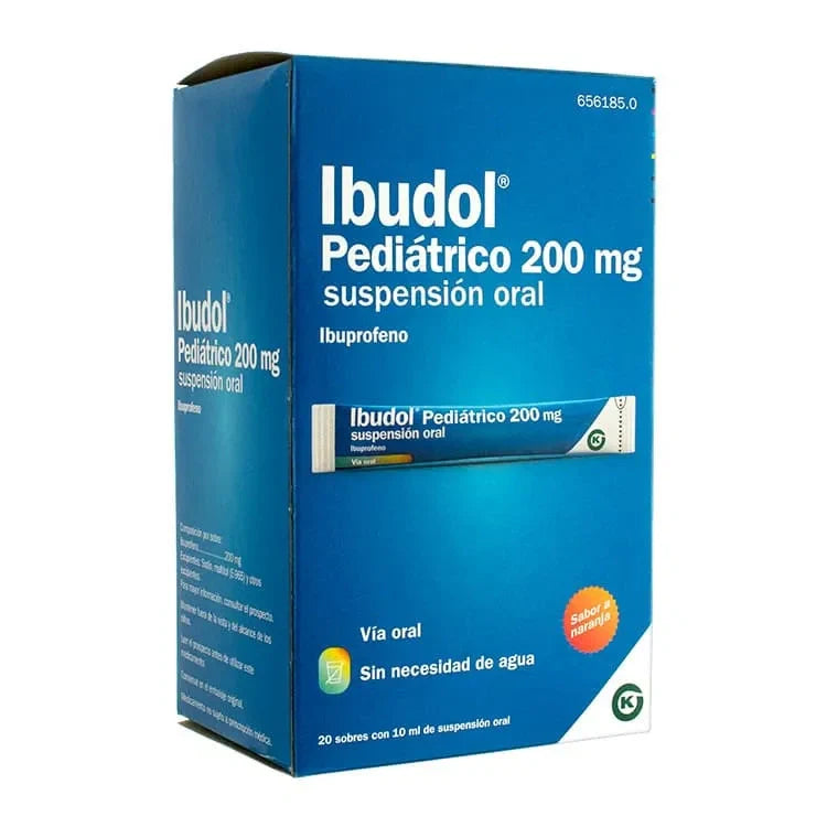 IBUDOL PEDIATRICO200 MG 20 SOBRES SUSPENSION ORAL 10 ML