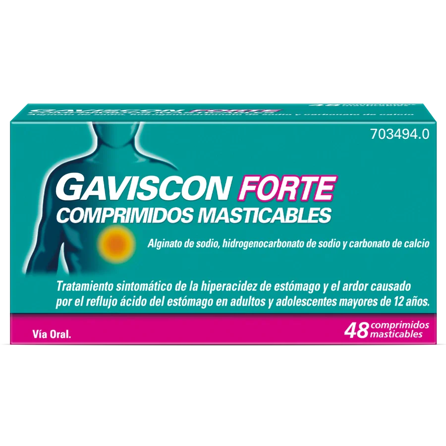 GAVISCON FORTE48 COMPRIMIDOS MASTICABLES