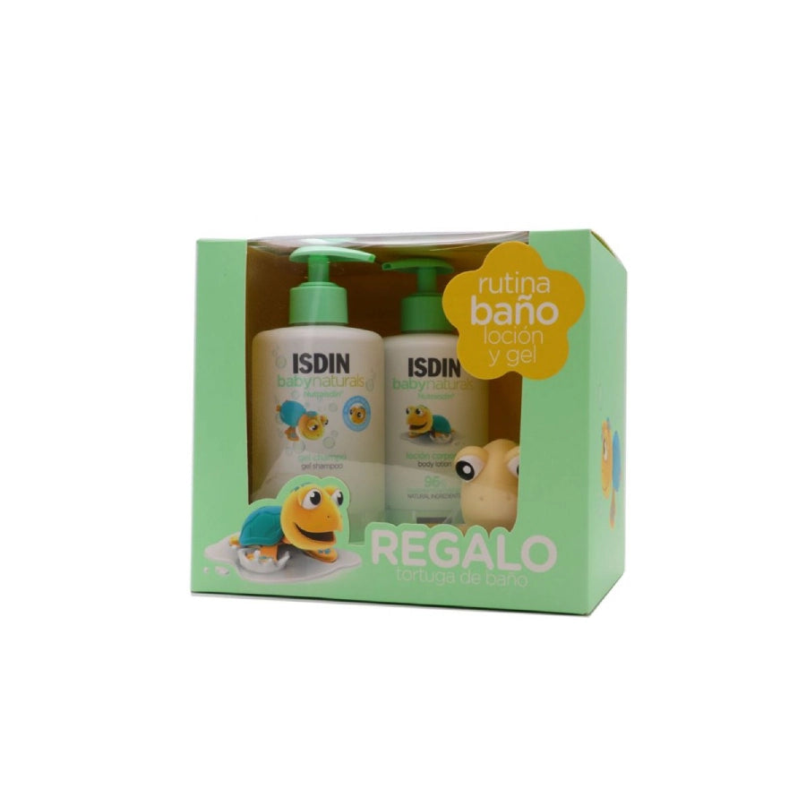 Isdin Baby Naturals Pack Gel Baño+Locion 400 ml Regalo Tortuga