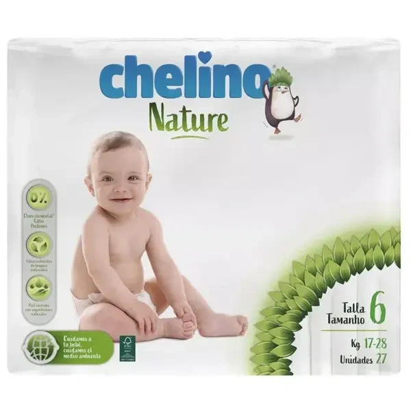 PAÑAL CHELINO NATURE T 6 27 UDS
