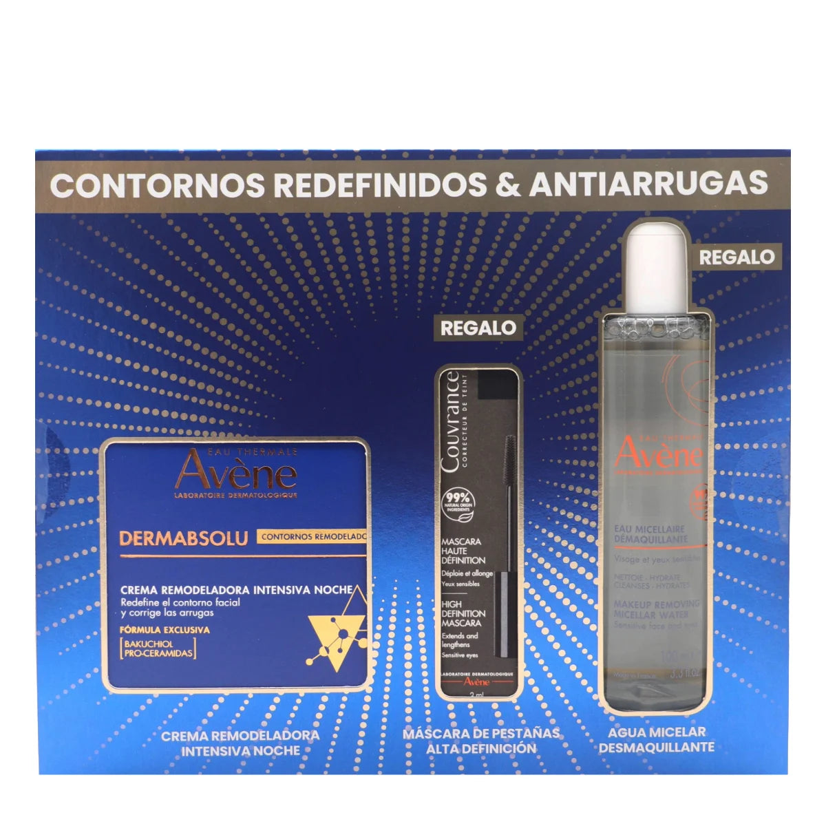 AVENE PACK DERMABSOLU NOCHE NAVIDAD CREMA 40ML + REGALO MÁSCARA + REGALO AGUA MICELAR 100ML