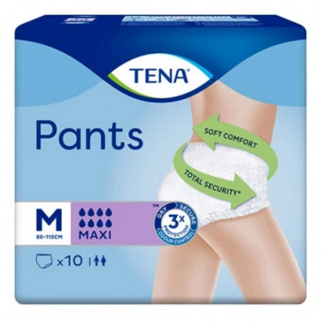 TENA PANTS MAXI M 10UNIDADES