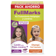 FULLMARKS CHAMPU POST- TRATAMIENTO + LOCION  KIT ANTIPIOjos Y LIENDRES