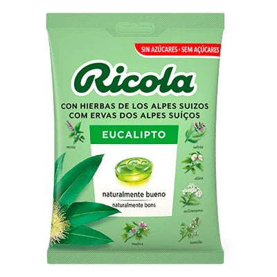 RICOLA CARAMELOS SIN AZUCAR SABOR EUCALIPTO 1 BOLSA 70 g