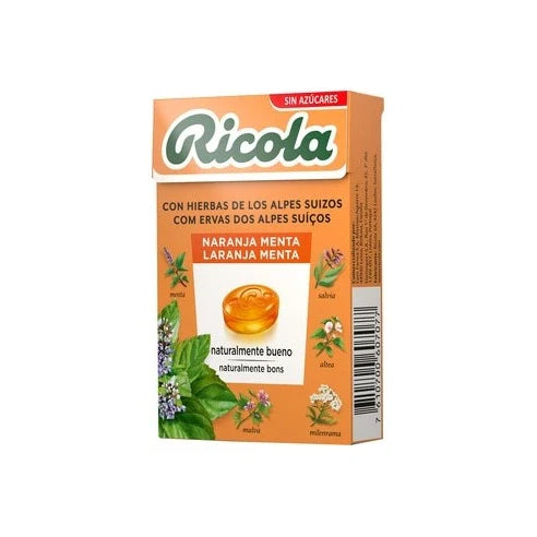 RICOLA CARAMELOS SIN AZUCAR SABOR NARANJA 1 ENVASE 50 g