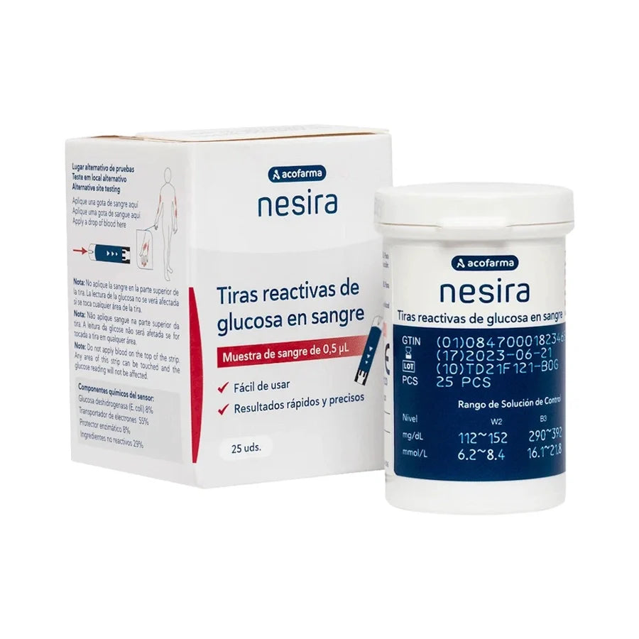 ACOFAR TIRAS REACTIVAS GLUCOSA 25 UDS