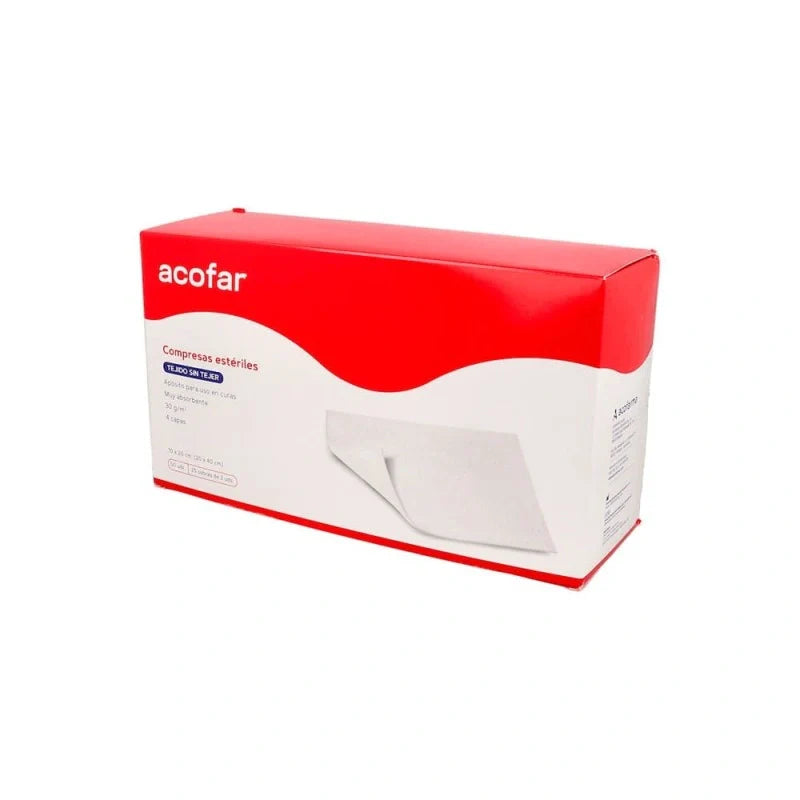 ACOFAR COMPRESA ESTERIL S/TEJ 10X20CM 50