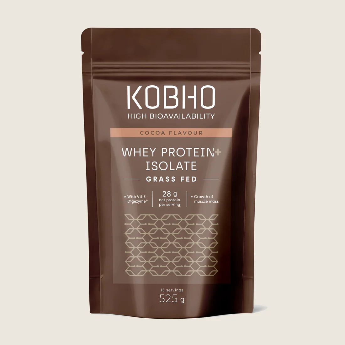KOBHO WHEY PROTEIN SABOR CHOCOLATE 525 GRAMOS