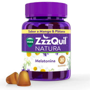 ZZZQUIL NATURA MELATONINA SABOR MANGO Y PLATANO 30 GOMINOLAS