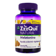 ZZZQUIL NATURA MELATONINA SABOR MANGO Y PLATANO 60 COMPRIMIDOS