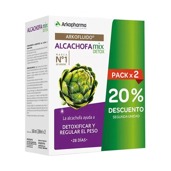 ARKOPHARMA ALCACHOFA MIX DETOX PACK 2ºUNDIAD 20%DTO