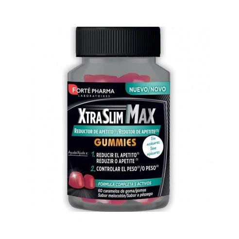 XTRASLIM MAX REDUCTOR APETITO GUMMIES 60 CARAMELOS DE GOMA SABOR MELOCOTON
