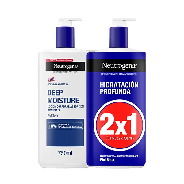 NEUTROGENA LOCIÓN HIDRATACIÓN PROFUNDA 750ML + 750ML