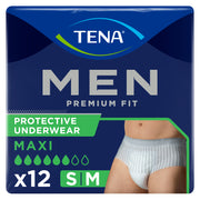 TENA MEN PREMIUM FIT MAXI TALLA S/M 12 UNIDADES