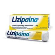 LIZIPAINA CLORHEXIDINA/BENZOCAINA5 MG/2,5 MG 20 COMPRIMIDOS PARA CHUPAR (TUBO)