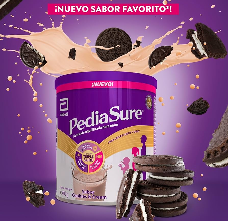 PEDIASURE POLVO 1 LATA 850 g SABOR COOKIES & CREAM