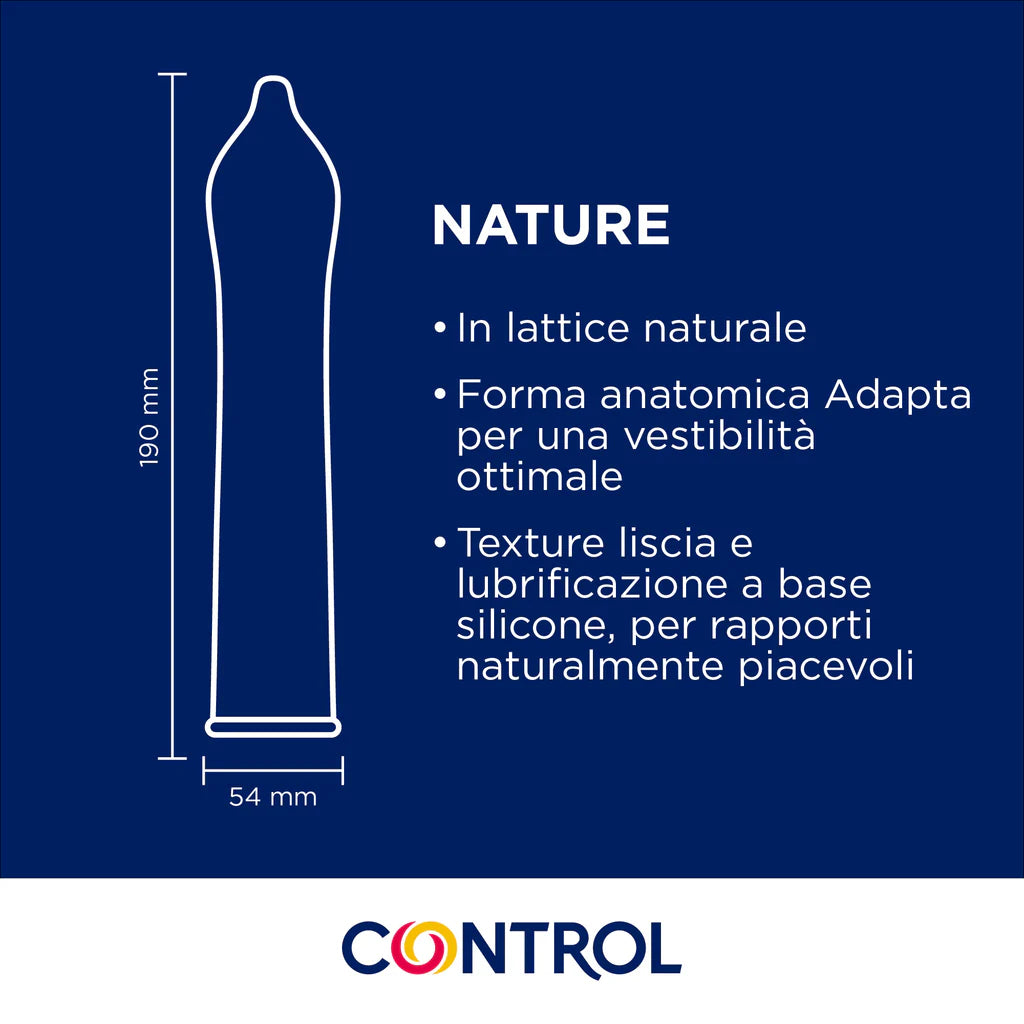 CONTROL PROFILACTICO ADAPTABLE NATURE 12 PRESERVATIVOS