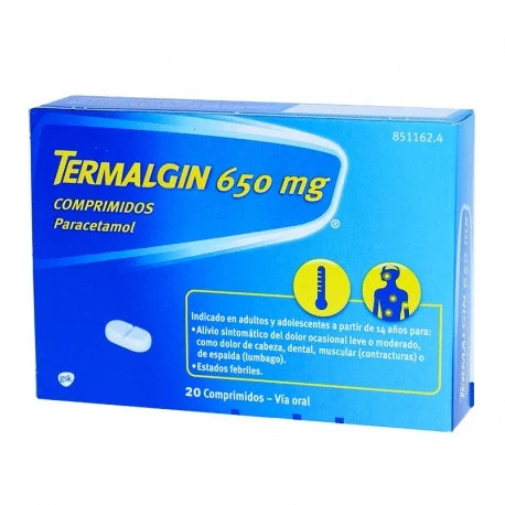 TERMALGIN 650 MG 20 COMP