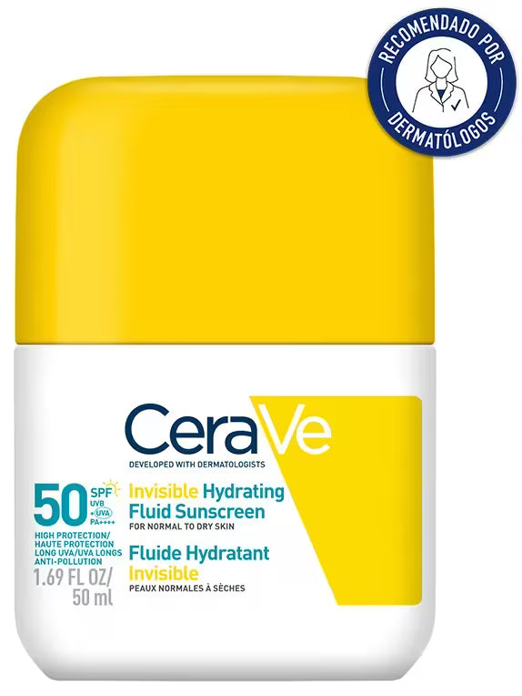 CERAVE FLUIDO PROTECTOR INVISIBLE HIDRATANTE SPF 50 1 ENVASE 50 ml