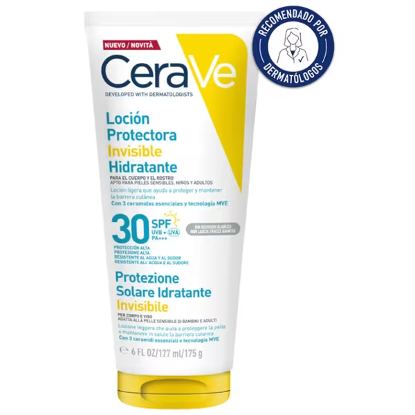 CERAVE LOCION PROTECTORA INVISIBLE HIDRATANTE SPF 30 1 ENVASE 177 ml