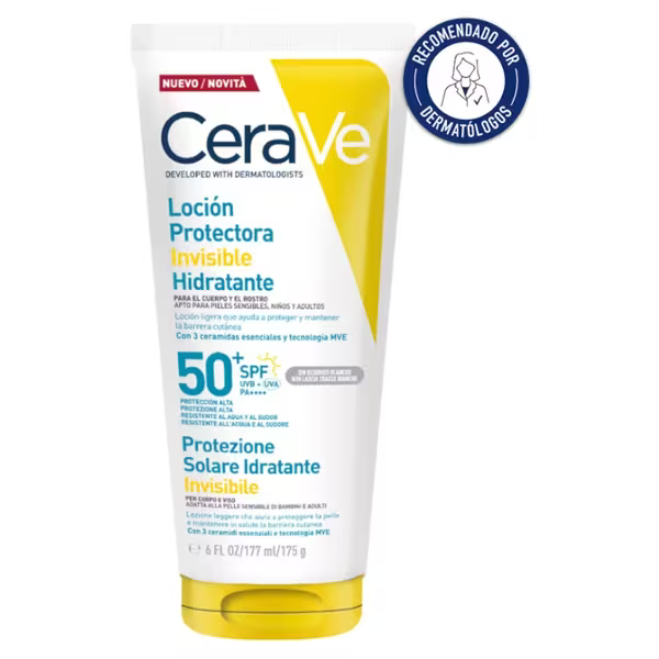 CERAVE LOCION PROTECTORA INVISIBLE HIDRATANTE SPF 50 1 ENVASE 177 ml