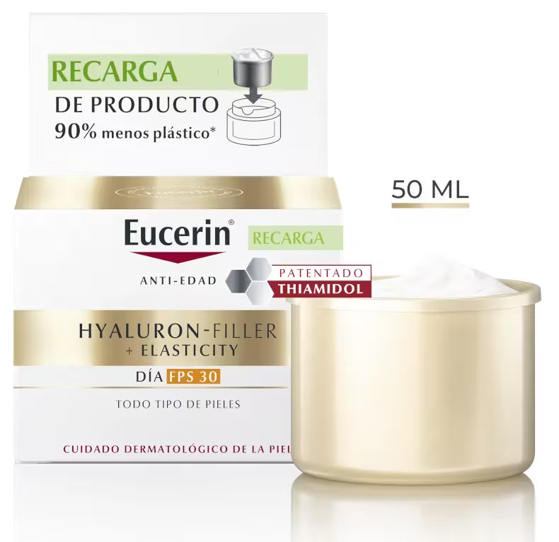 EUCERIN HYALURON FILLER ELASTICITY CREMA DE DIA FPS 30 RECARGA 50ML