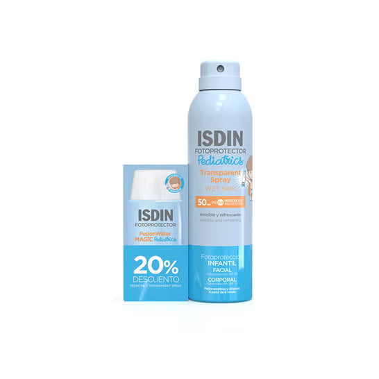 ISDIN PACK FOTOPROTEC PEDIATRICS TRANSPARENT SPRAY SPF50+ 250ML+FUSION WATER PEDIATRICS SPF50+ 50ML