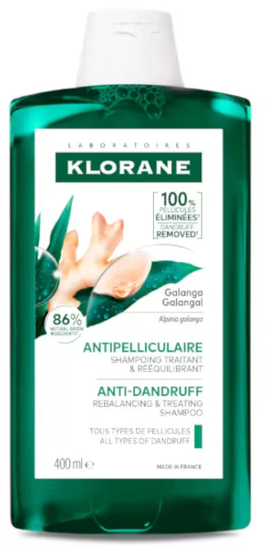 KLORANE CHAMPU REEQUILIBRANTE A LA GALANGA;;1 ENVASE 400 ml