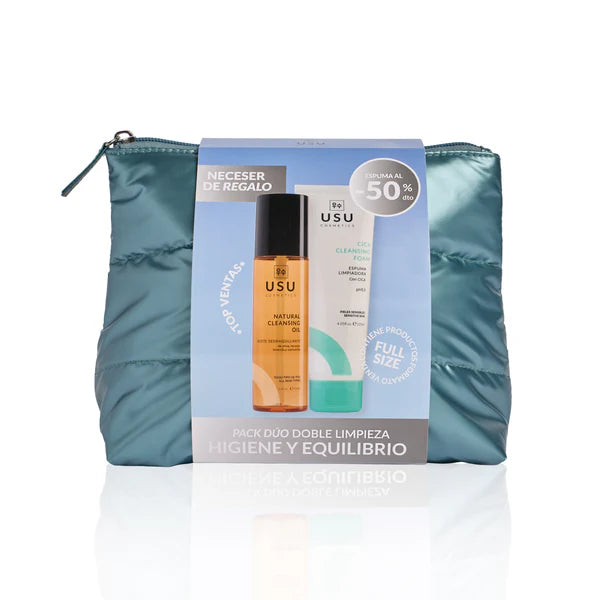 USU PACK DOBLE LIMPIEZA ACEITE+ESPUMA REGALO NECESER