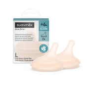 SUAVINEX ZERO ZERO TETINA SILICONA ANTICOLICO FLUJO L 6 MESES 01 FAIR TONE