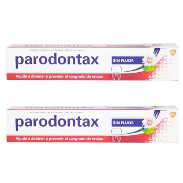 PARODONTAX SIN FLUOR DUPLO PASTA DENTIFRICA 75ML + 75ML