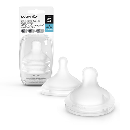 SUAVINEX TETINA SILICONA FISIOLOGICA FLUJO M 2 UNIDADES