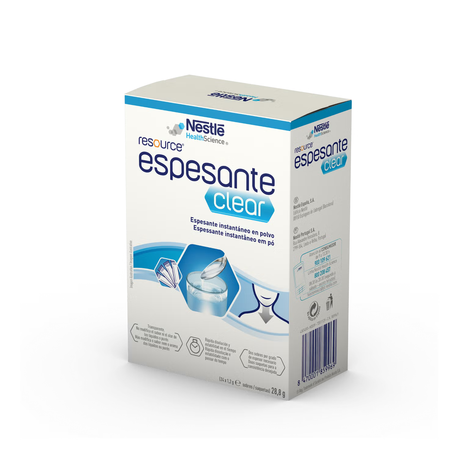RESOURCE ESPESANTE CLEAR 24 SOBRES SABOR NEUTRO