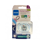 CHUPETE SILICONA FISIOLOGICOMAM PERFECT NIGHT+ 6 MESES 1 UNIDAD COLOR AZUL