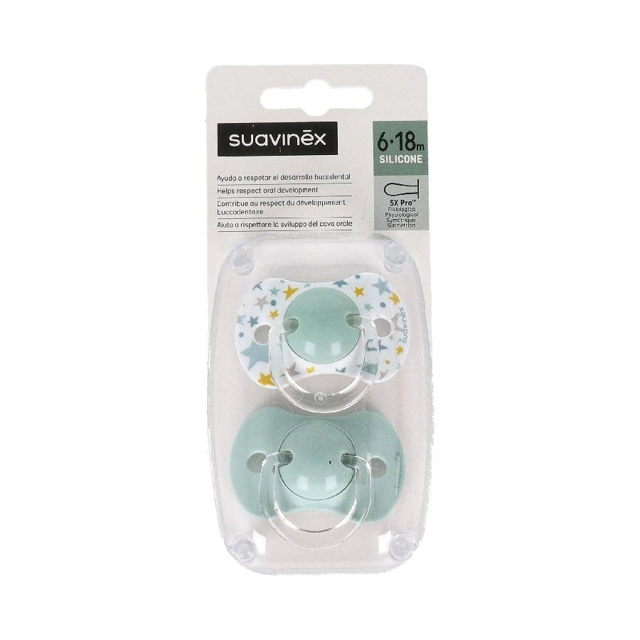 CHUPETE SILICONA FISIOLOGICOSUAVINEX6 - 18 MESES 2 UNIDADES