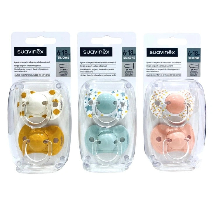 CHUPETE SILICONA FISIOLOGICOSUAVINEX0 - 6 MESES 2 UNIDADES