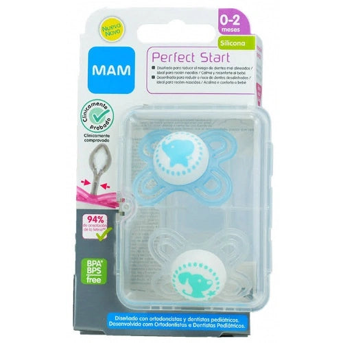 CHUPETE SILICONAMAM PERFECT START AN0-2 M PACK DOBLE