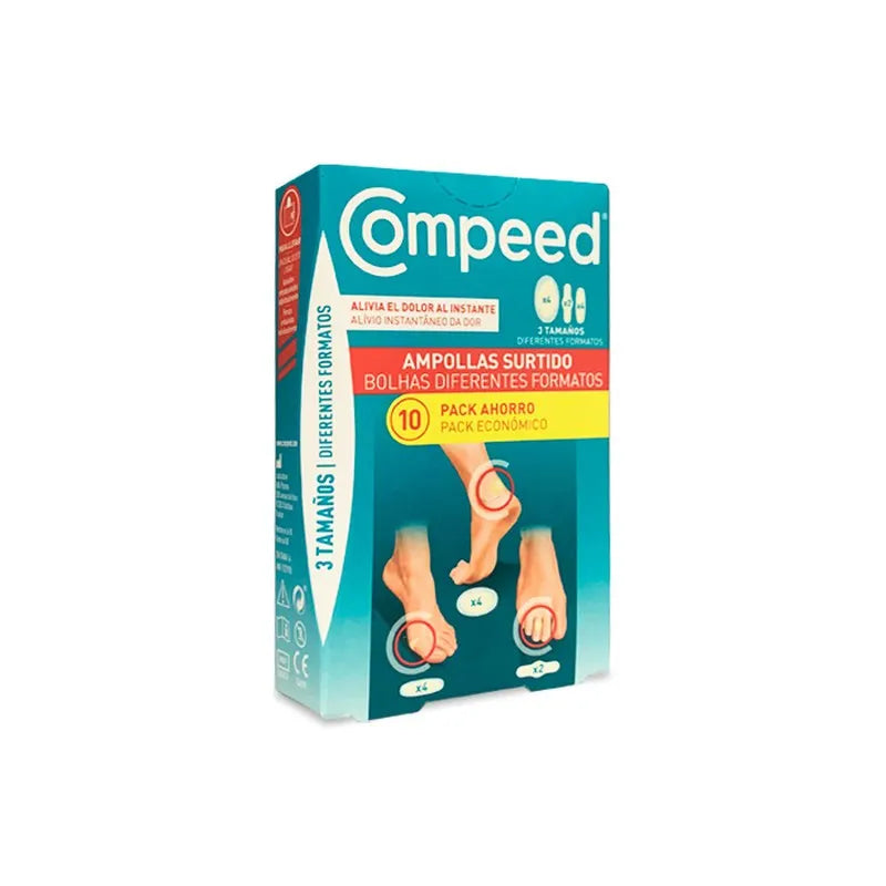 COMPEED AMPOLLAS SURTIDO 3 TAMAÑOS 10 UNIDADES PACK AHORRO