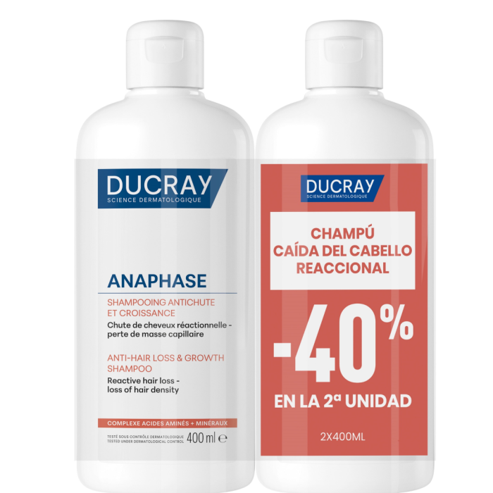 DUCRAY ANAPHASE CHAMPU CAIDA REACCIONAL DUPLO 2X400ML