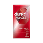 DUREX PROFILACTICO SENSITIVO CONTACTO TOTAL 12 PRESERVATIVOS