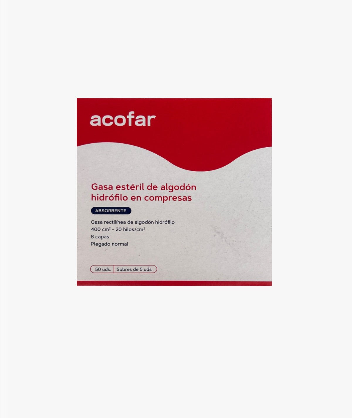 ACOFAR GASAS ESTÉRILES DE ALGODÓN HIDRÓFILO 50 UNIDADES