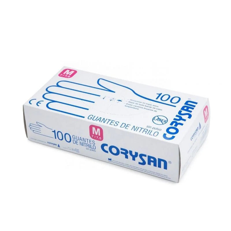 GUANTES CORYSAN NITRILO T MED 100 UDS