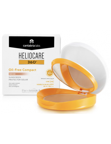 HELIOCARE 360º SPF 50+ OIL-FREE COMPACT PROTECTOR SOLAR 1 ENVASE 10 g COLOR BEIGE