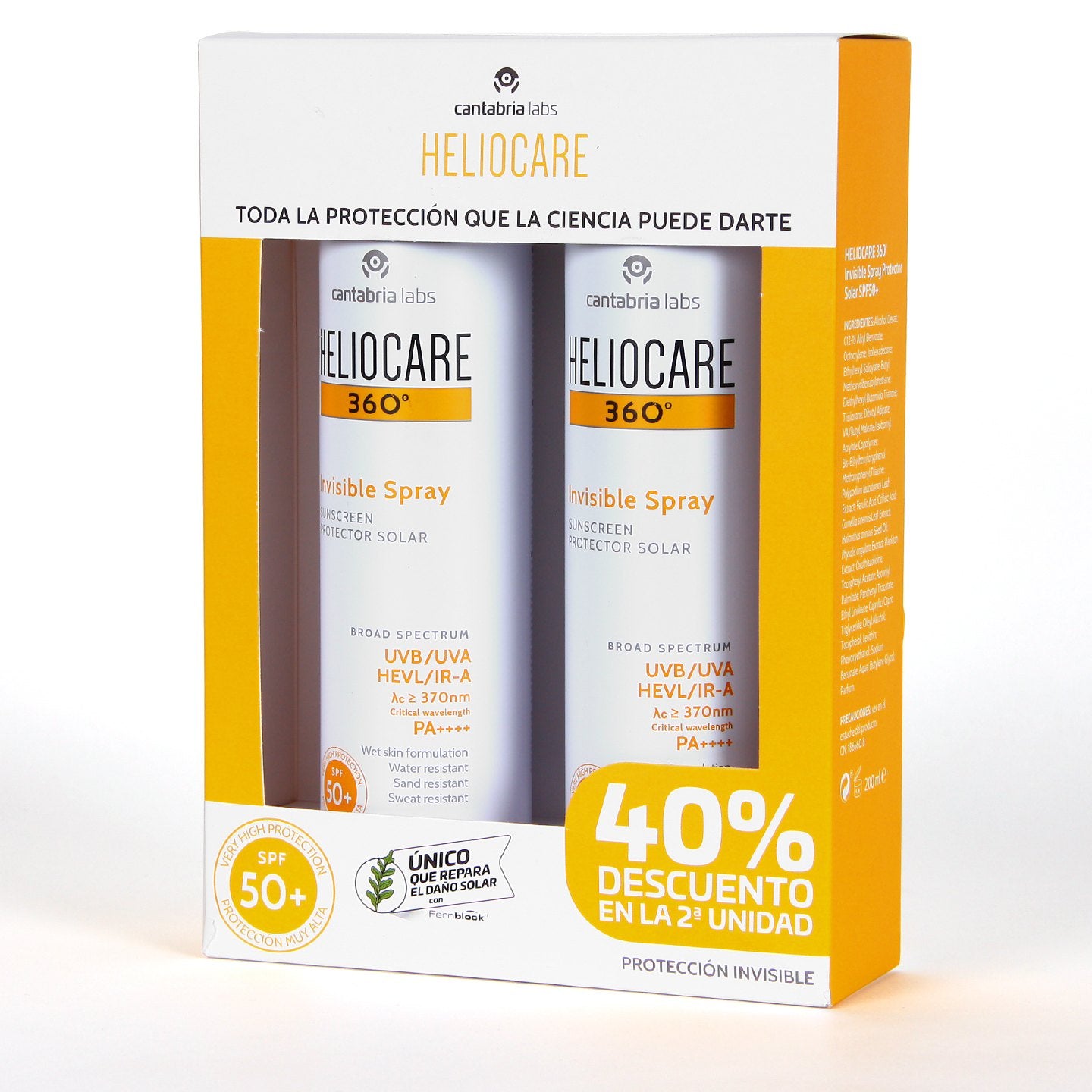 HELIOCARE 360 PACK INVISIBLE SPRAY 50+ 200ML 40%DTO 2ªUD