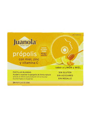 JUANOLA PASTILLAS BLANDAS PROPOLIS  48 G SABOR  VIT C  ZINC LIMON Y MIEL