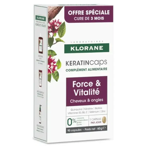 Klorane Trio Keratincaps 30 Capsulas