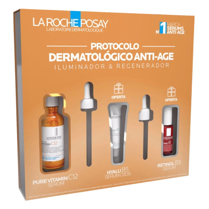 LA ROCHE POSAY PURE COFRE VITAMIN 12 +CONTORNO+RETINOLB3 SERUM REGALO