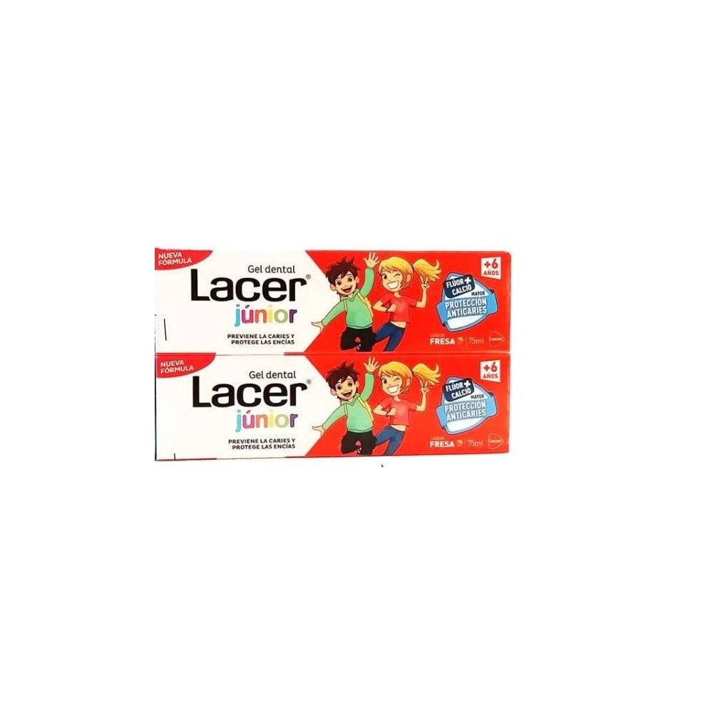 LACER JUNIOR GEL DENTAL DUPLO FRESA 75ML + 75ML